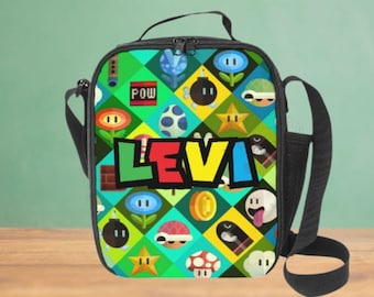 Mario Lunch Bag: Izolowany, spersonalizowany lunchbox dla dzieci Gamer