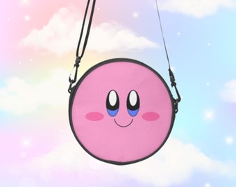 Kirby pink Bag kirby cute bag gamers bag gift for gamersRound Satchel Bags