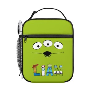 Toy Story Alien Pizza Planet Backpack Set | Personalized Lunch Bag, Pencil Case image 6