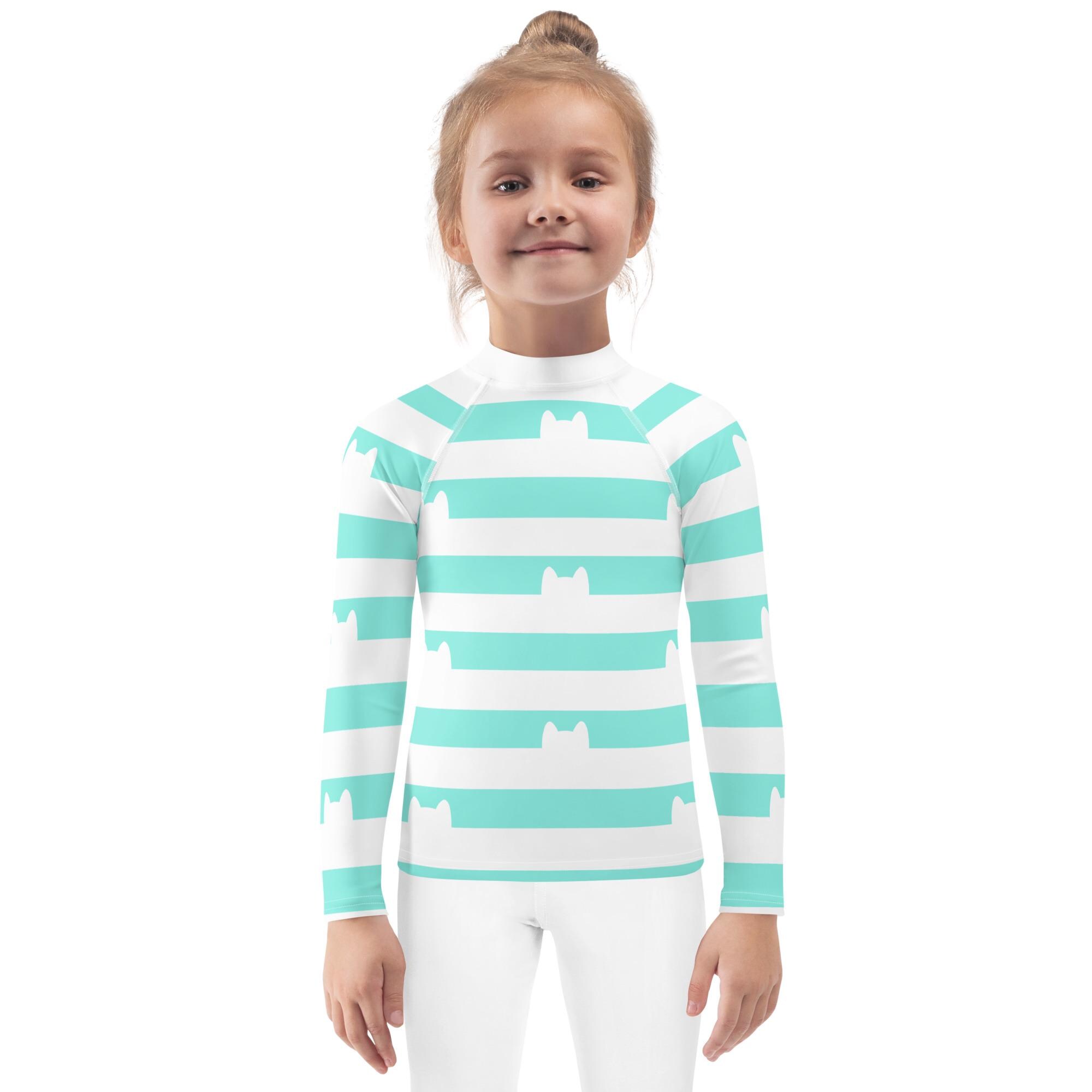 Cat Rash Guard Toddler Rainbow Cat Rash Guard: Long Sleeve UPF 50+ Swim Shirt - Etsy