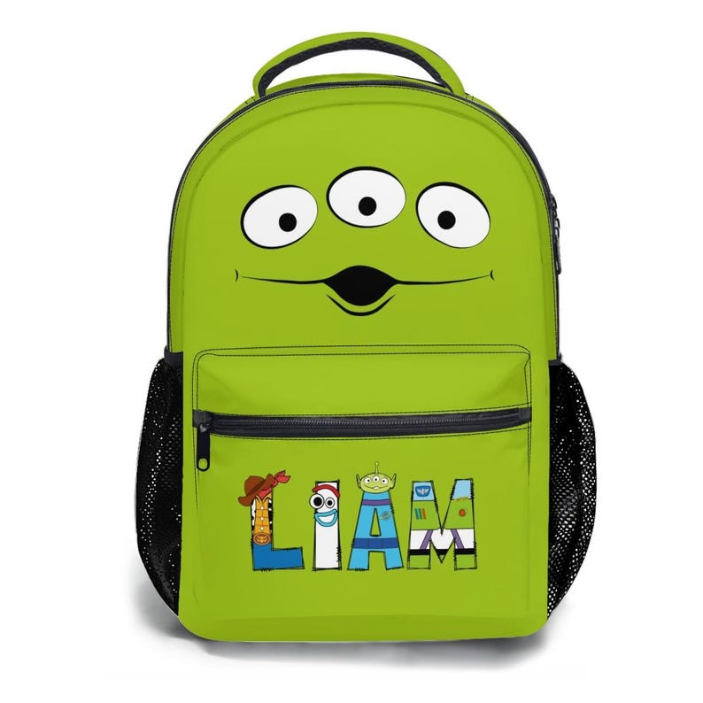 Toy Story Alien Pizza Planet Backpack Set | Personalized Lunch Bag, Pencil Case image 2