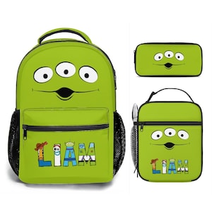 Toy Story Alien Pizza Planet Backpack Set | Personalized Lunch Bag, Pencil Case image 1