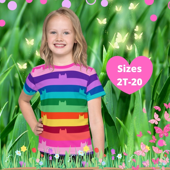 Rainbow Cat T-Shirt: Toddler Costume Party Outfit