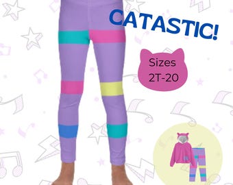 Gabby DJ Cat Leggings Gabby Halloween costume cat music cosplay gabby cats toddler Halloween catnip costume birthday party gift for toddlers