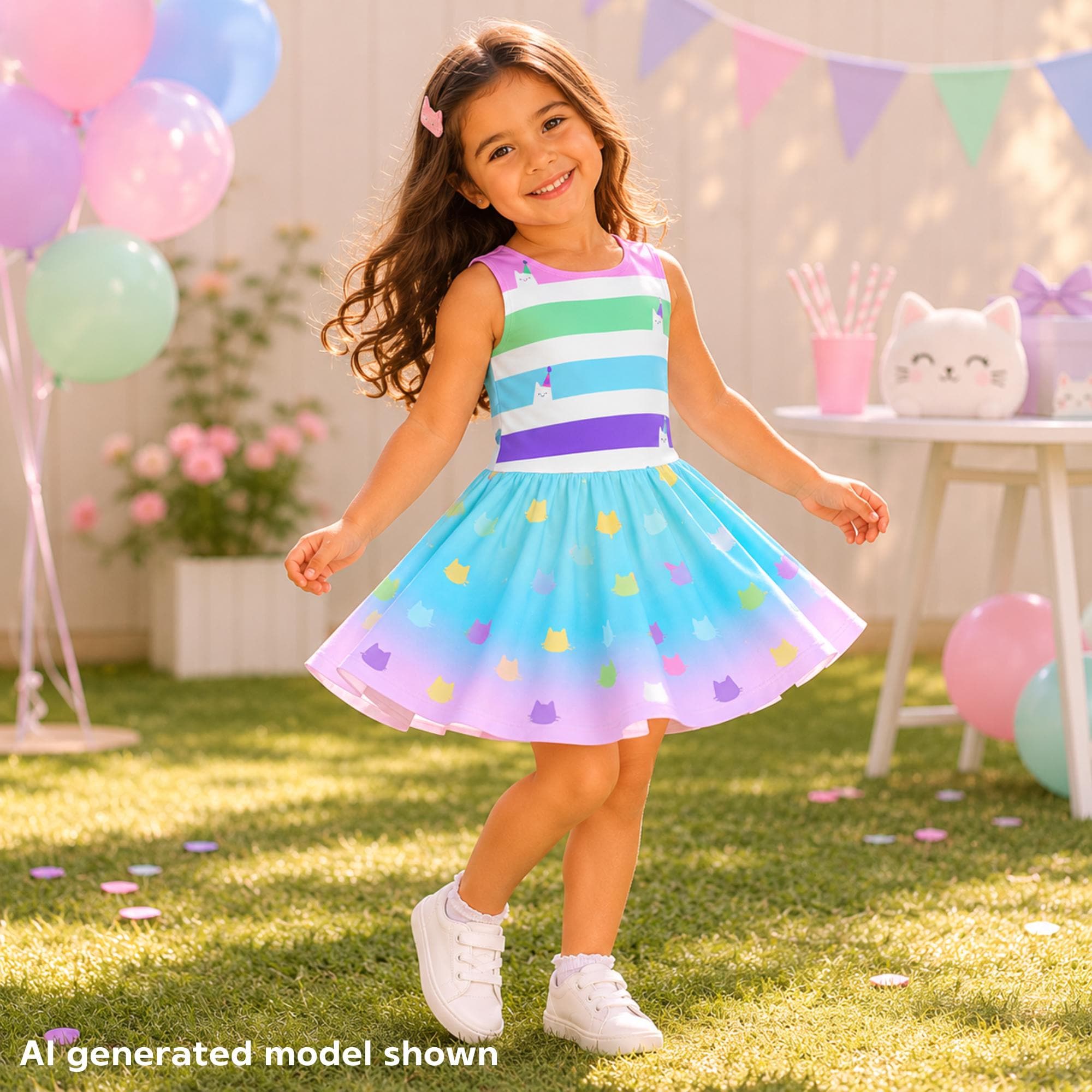 gabby birthday dress Season 10 Toddler Costume Dress: Sleeveless Cosplay Party Outfit My Actual Bust is:70