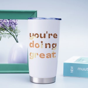 Vaso personalizado Lo estás haciendo genial, lista de verificación de chile, mamá, vaso inspirado en la familia de perros azules de 20 oz