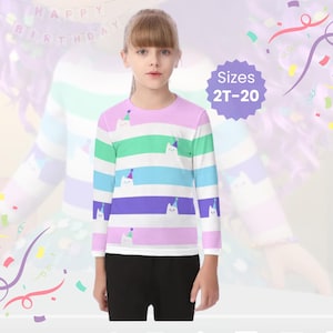 Camiseta de aniversário da Gabby, traje arco-íris da 10ª temporada da Gabby