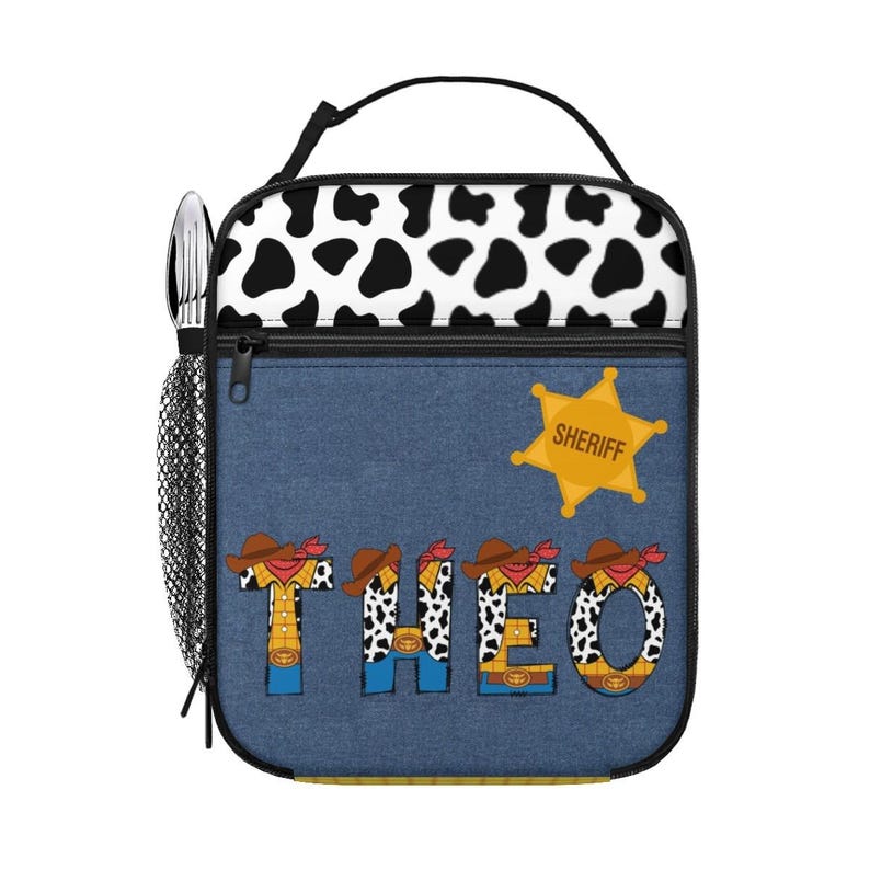 Woody Backpack Set 3PCS | Personalized School Bag, Insulated Lunch Bag & Pencil Case image 6
