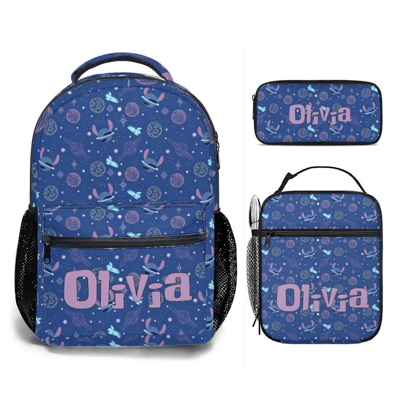 Gepersonaliseerde steekrugzakset schoollunchtas etui Cadeau afbeelding 2