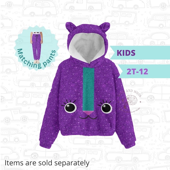 Carlita Car Cat kids fleece hoodie Halloween Costume Cosplay family outfit Group matching