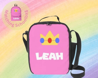 Borsa per il pranzo personalizzata Princess: Lunchbox termica con nome personalizzato