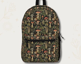 Mochila Mushroom: Mochila de senderismo Dark Forestcore Cottagecore