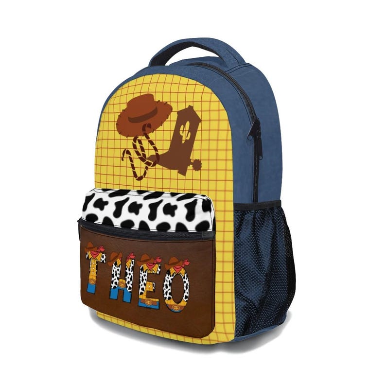 Woody Backpack Set 3PCS | Personalized School Bag, Insulated Lunch Bag & Pencil Case image 3
