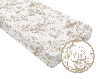 Funda para cambiador de Winnie the Pooh: decoración infantil de Toile de Jouy