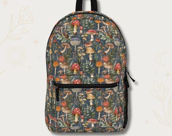 Mochila Mushroom Cottagecore: Mochila botánica Forest Witch