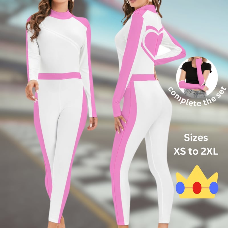 Peach Crepe Jumpsuit and Organza Cape for Girls main image 0