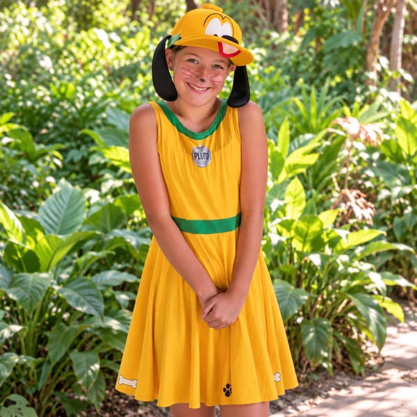 Pluto Kostüm Geburtstag Kinder Ärmelloses Kleid Hund Cosplay