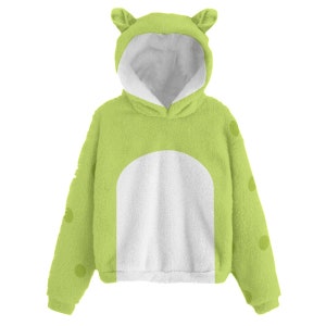 Halloween costume Cat Luis cosplay Kid’s Borg Fleece Sweatshirt With Ears