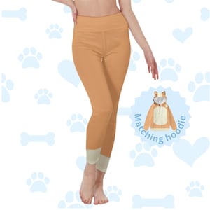 Orange Dog Costume Leggings: Women's Pants, Orange Heeler Outfit