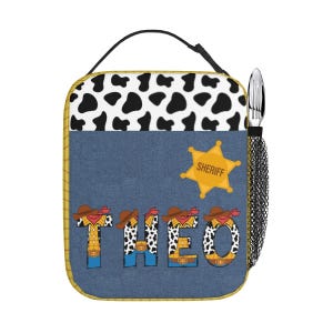 Woody Backpack Set 3PCS | Personalized School Bag, Insulated Lunch Bag & Pencil Case image 7