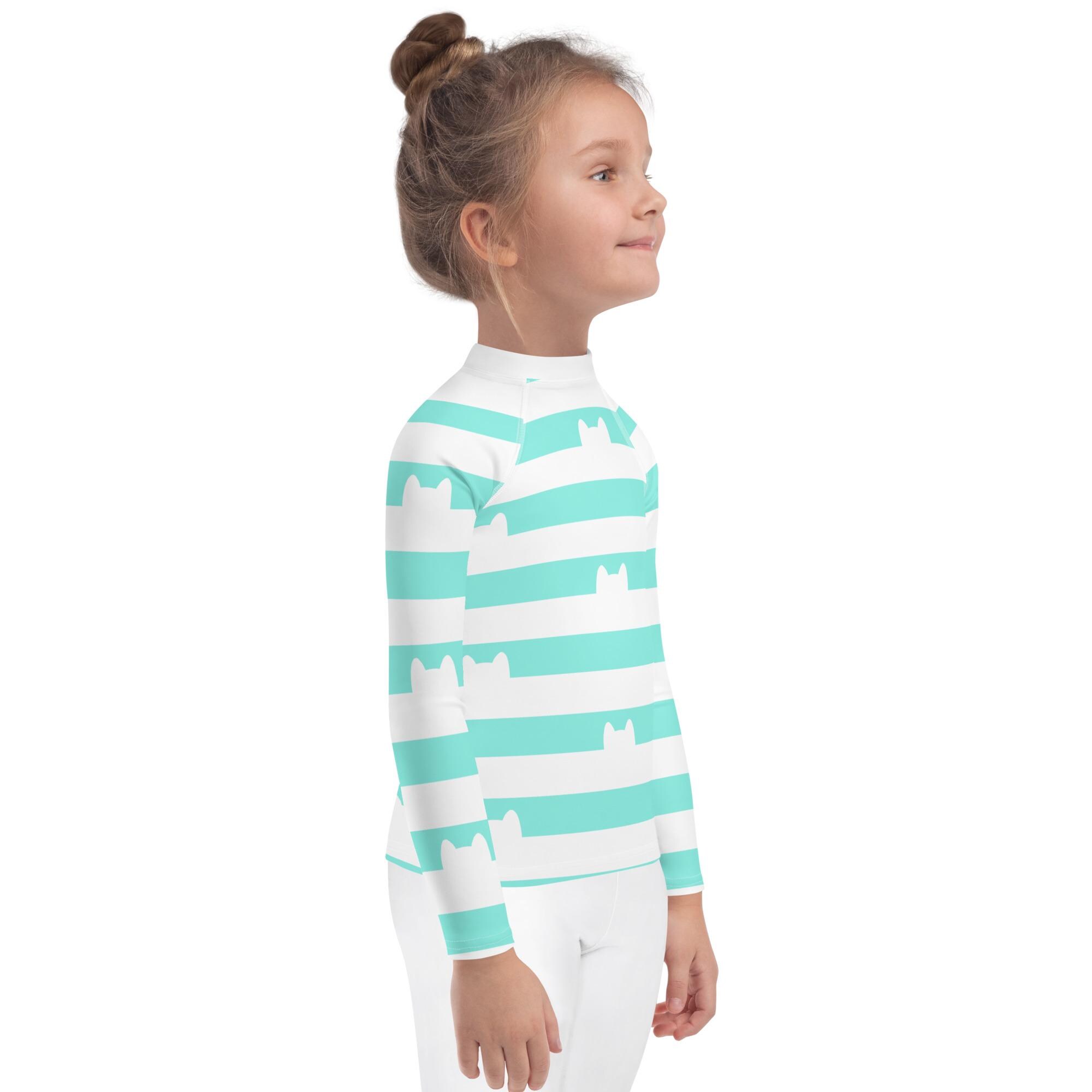 Cat Rash Guard Toddler Rainbow Cat Rash Guard: Long Sleeve UPF 50+ Swim Shirt - Etsy