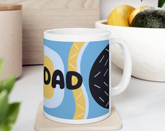 Personalized Mug Dad Blue Dog Dad Blue Dog Family Christmas mug Fathers day gift Customized Mug for him Fathers gift