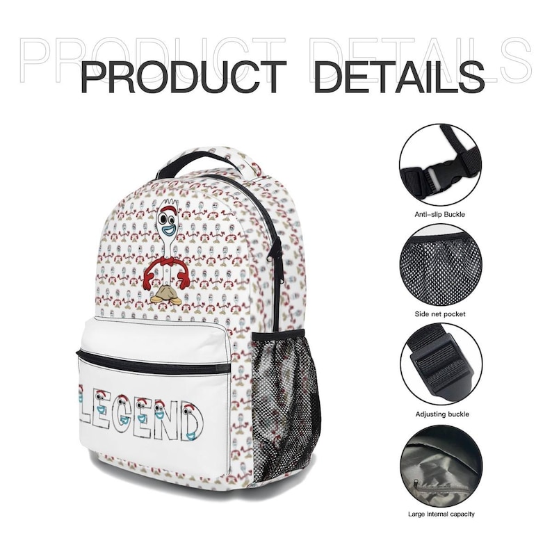 Forky Toy Story Backpack Set 3PCS | Personalized School Bag, Insulated Lunch Bag & Pencil Case image 6