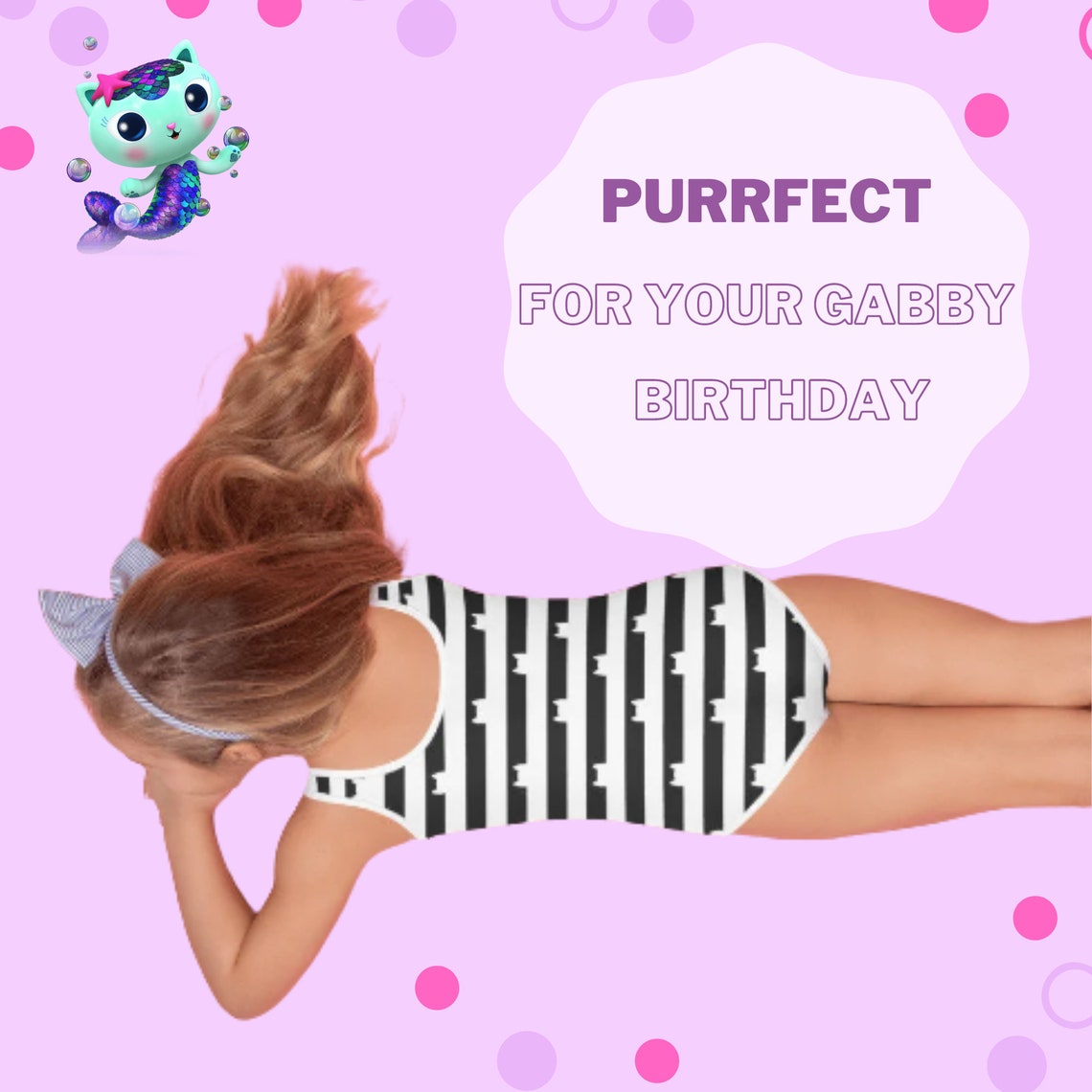 Gabby's Striped Swimsuit From Gabby's Dollhouse Etsy