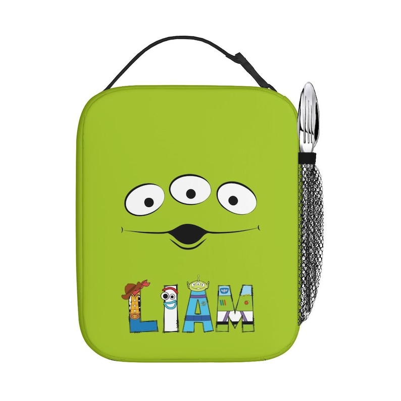 Toy Story Alien Pizza Planet Backpack Set | Personalized Lunch Bag, Pencil Case image 7