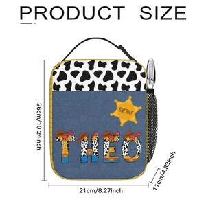 Woody Backpack Set 3PCS | Personalized School Bag, Insulated Lunch Bag & Pencil Case image 10