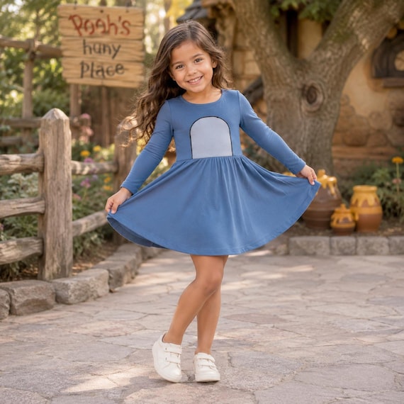 grey state winnie dress Eeyore Costume Dress, the Pooh Girls Halloween Birthday Outfit, Long Sleeve Cosplay YGroup_kiya-drop