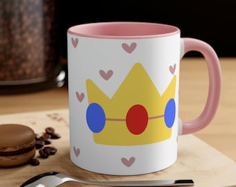 Princess Gamer Mug: Peach Pink Kawaii Tea Cup