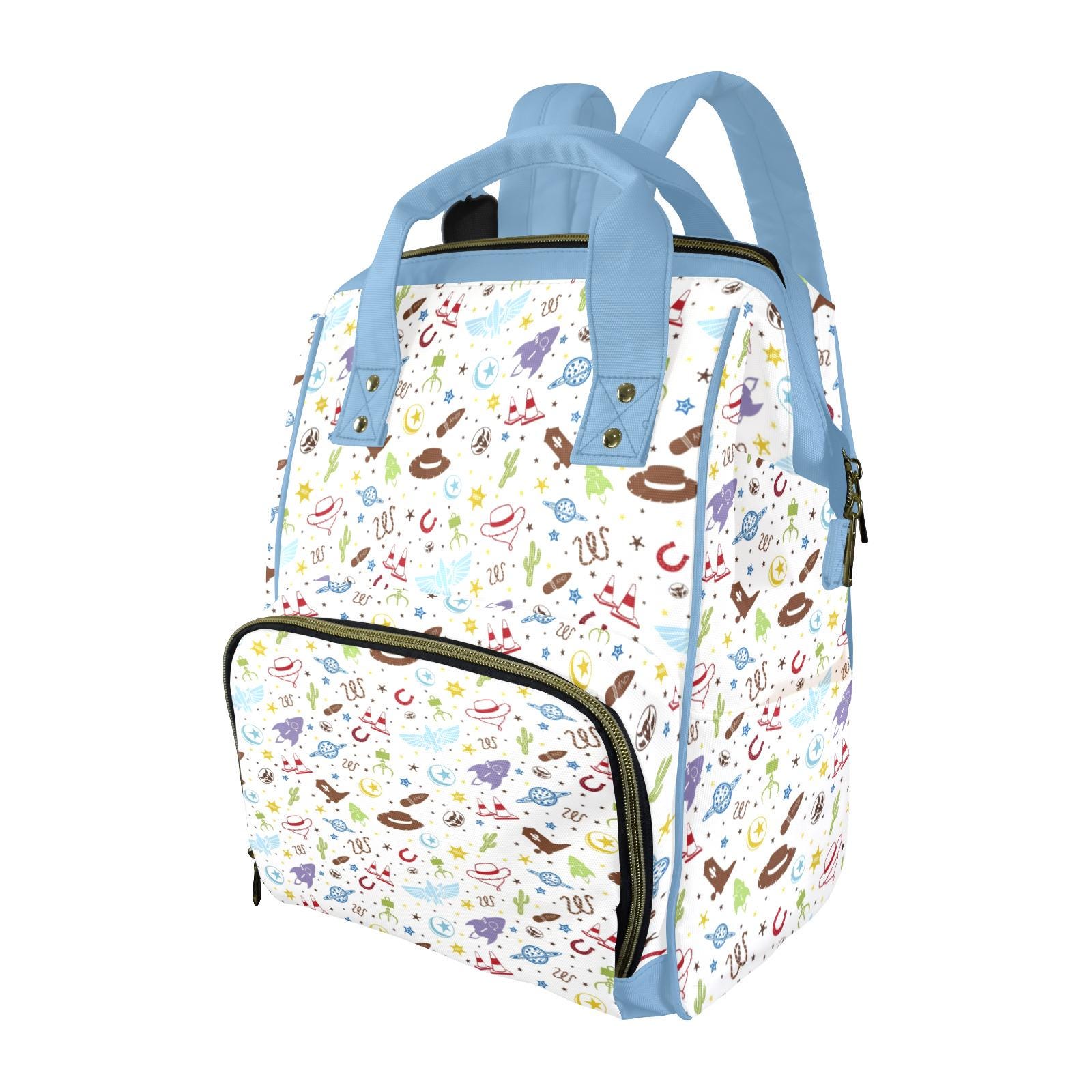 Toy Story Diaper Backpack Theme Park Multifunctional Blue Baby Bag