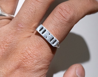 11:11 Angel Number Ring – Recycled Sterling Silver, Minimalist Design