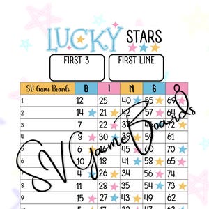 Lucky stars 75 balles (mixtes, droites, vierges)