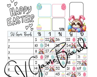 Happy Easter sloth 75 ball (mixed, straight, blank)