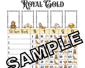 Royal Gold bingo (mixed, straight, blank)