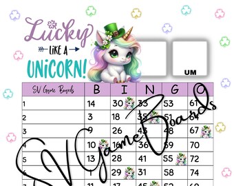 Lucky like a unicorn 75 ball (mixed, straight, blank)