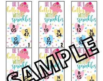 Life is better with sprinkles holds (25 card, master, call sheet)