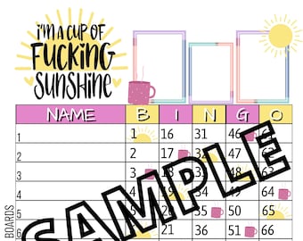 Cup of sunshine bingo (mixed, straight, blank)