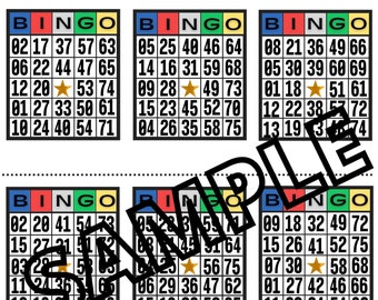 Volle kaart bingo 15 lijnen 75 bal Gemengd/blanco (2 pagina's)