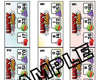 Lucky slots 3 number holds (master, 25 cards, call sheet)
