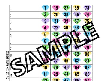 Diamonds color 90 ball 18 lines (mixed, straight, blank)