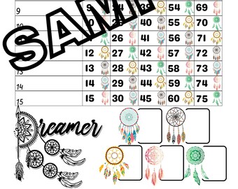Dreamcatcher bingo (mixed, straight, blank)