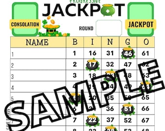 Pot of gold jackpot bingo (mixed, straight, blank)