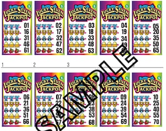 Lucky seven bingo (mixed, straight, blank)