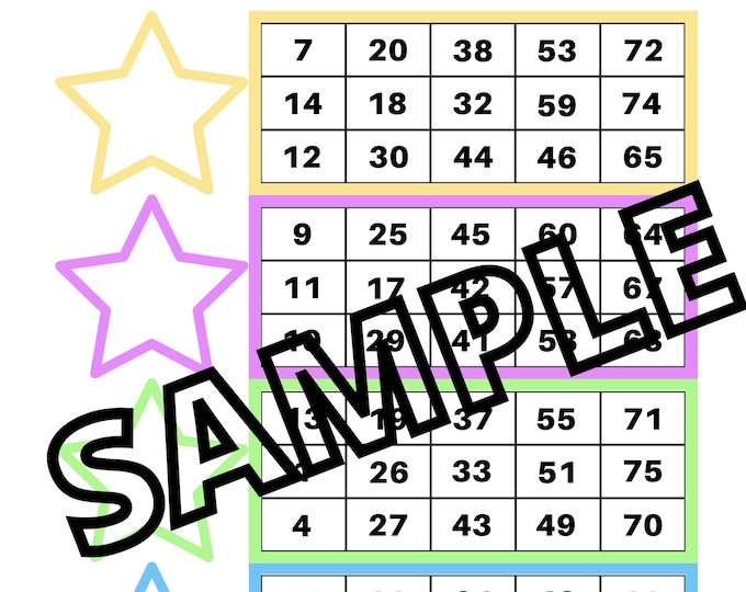 Heart Outline Blocks Bingo (mixed, Straight, Blank) - Etsy Canada
