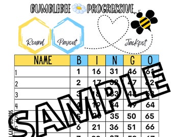 Bumblebee progressive bingo (mixed, straight, blank)