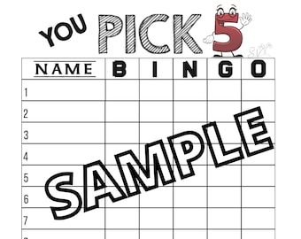 Pick 5 bingo