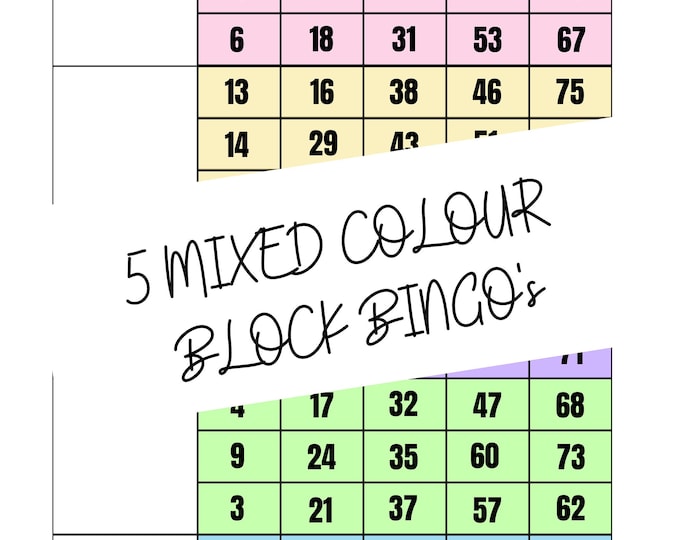 Heart Outline Blocks Bingo (mixed, Straight, Blank) - Etsy Canada